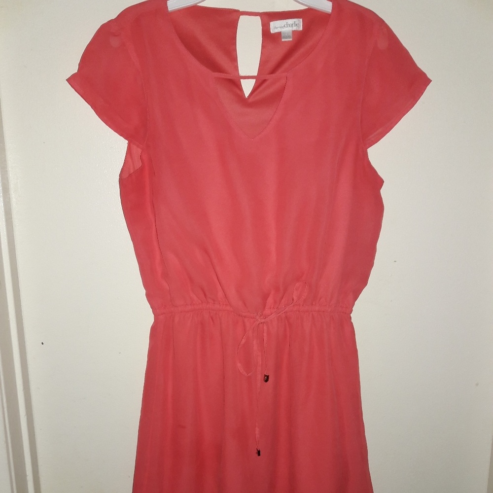 Pink/Peach small polyester dress Charming Charlie